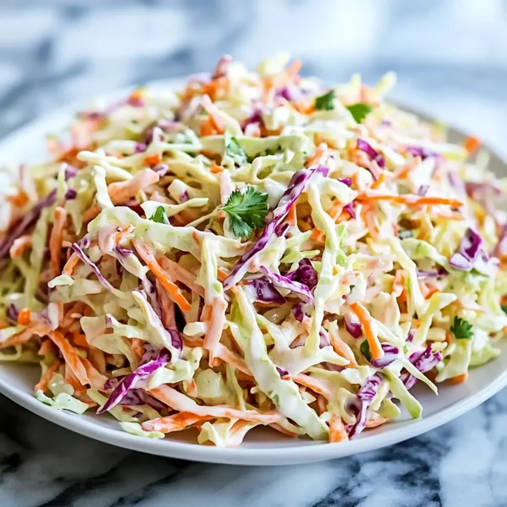 Classic Homemade Coleslaw Recipe with Creamy Dressing and Veggies