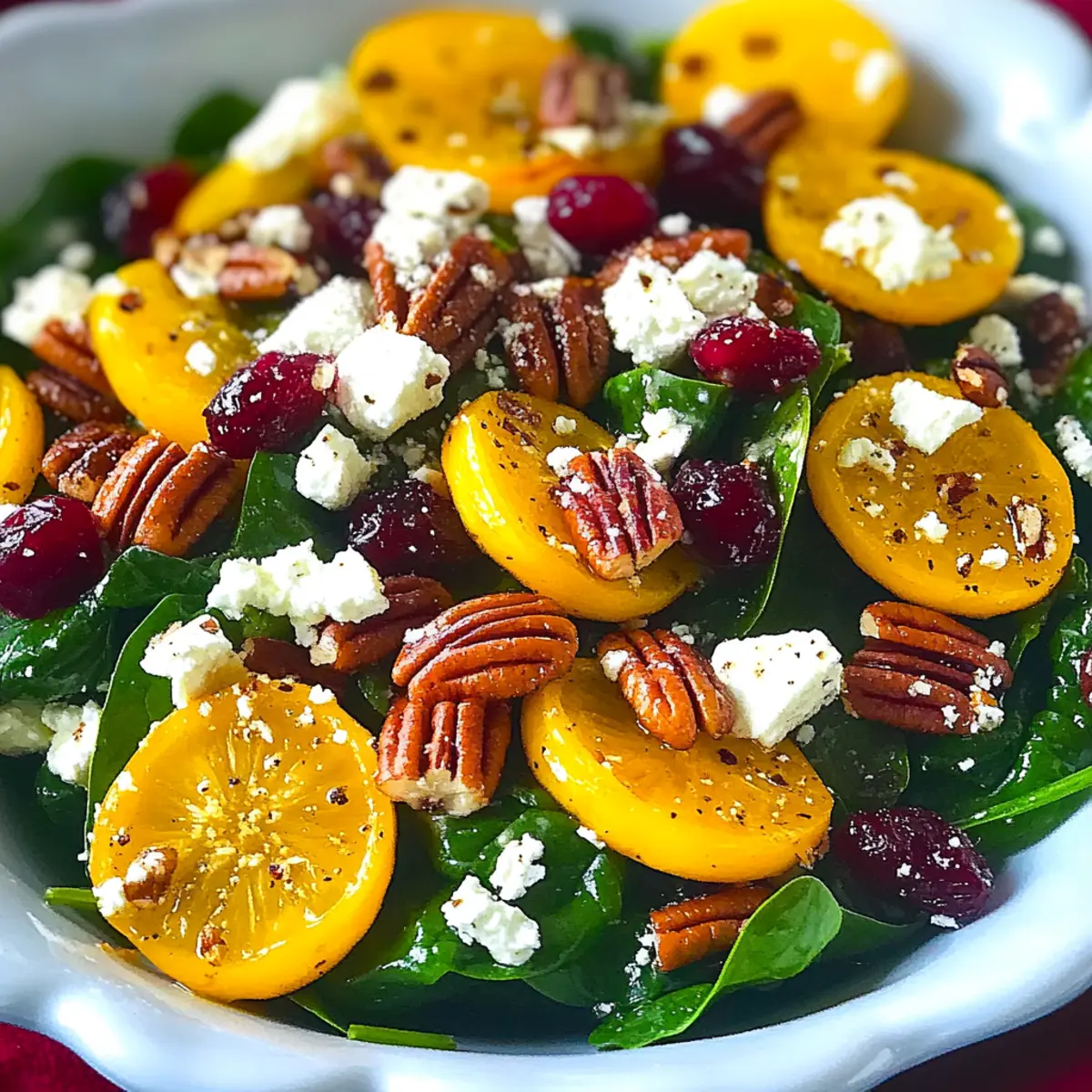 Cranberry Pecan Spinach Salad with Avocado and Feta Recipe