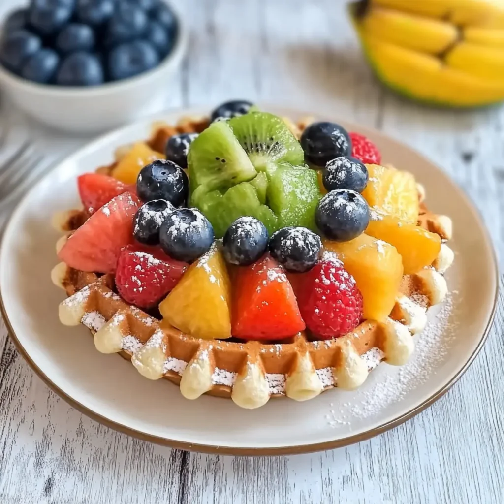 Rainbow Fruit Waffles