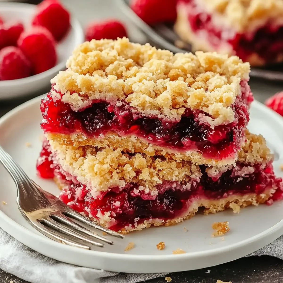 Easy Raspberry Crumble Dessert Bars