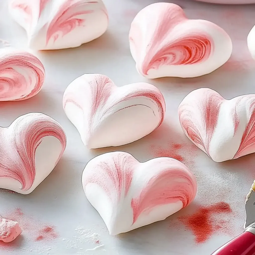 Delicious Marbled Meringue Hearts Recipe for Sweet Occasions
