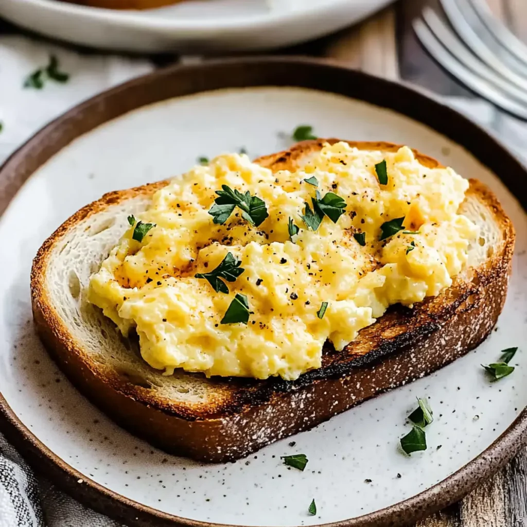 Delicious Scrambled Egg Toast Recipe Ready in Just 5 Minutes