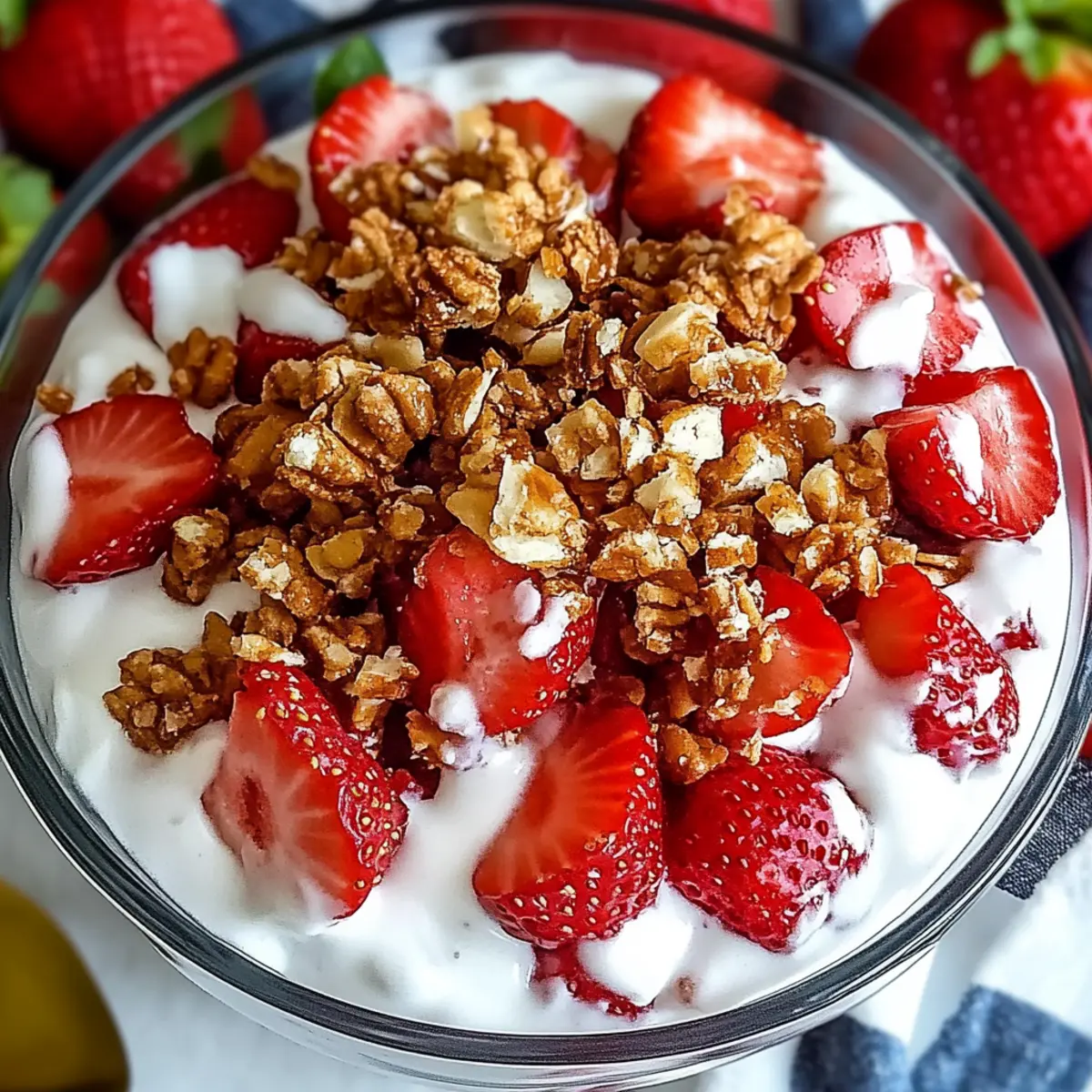 Delicious Strawberry Crackle Salad with Creamy Praline Topping