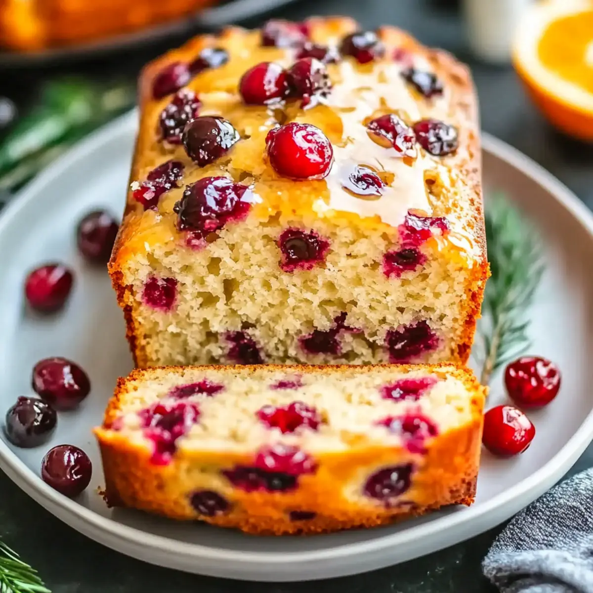Deliciously Moist Cranberry Orange Bread Recipe with Glaze