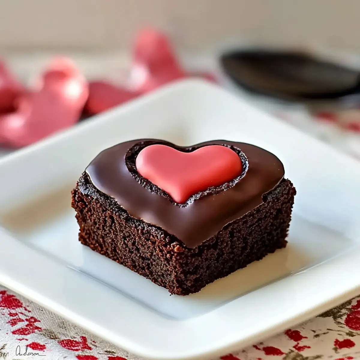 Chocolate-Covered Brownie Hearts