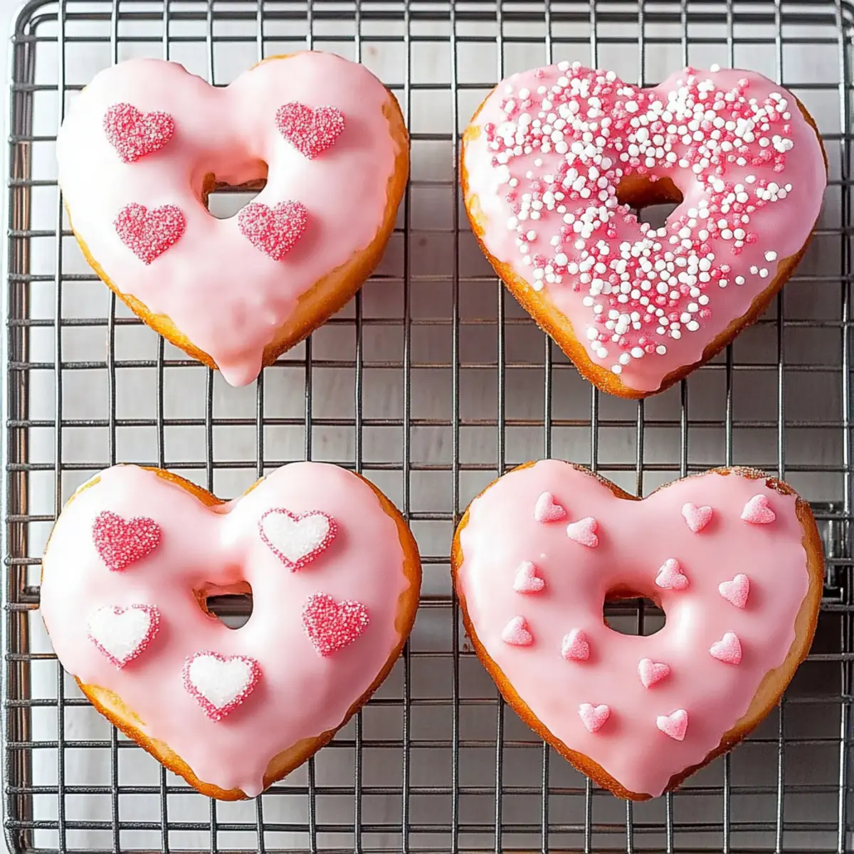 Delicious Heart-Shaped Doughnuts Recipe for Valentine's Day Treats