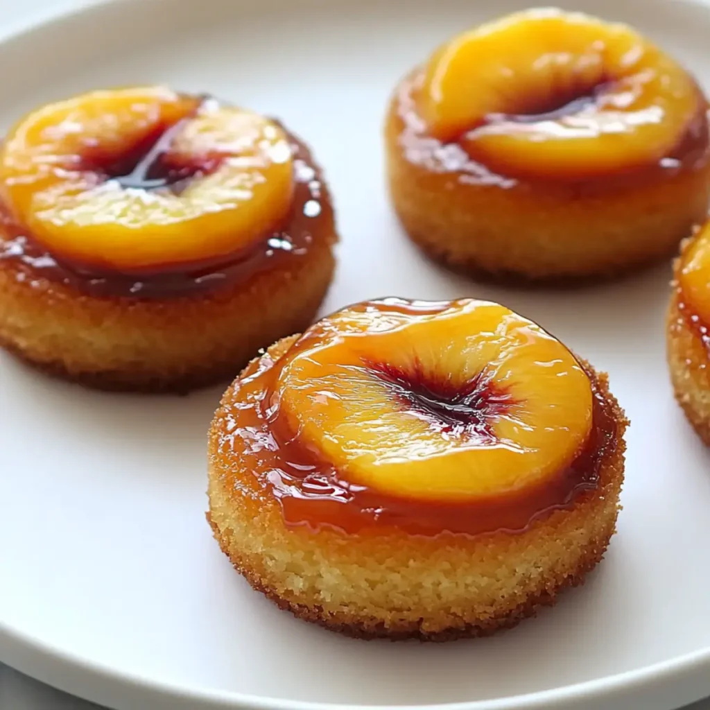 Mini Peach Upside-Down Cakes
