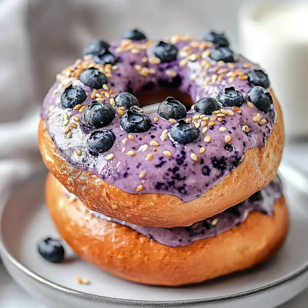 High-Protein Blueberry Bagels