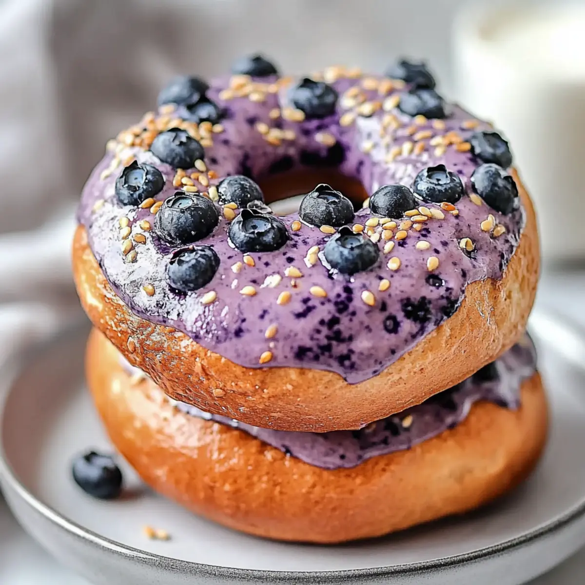 High-Protein Blueberry Bagels