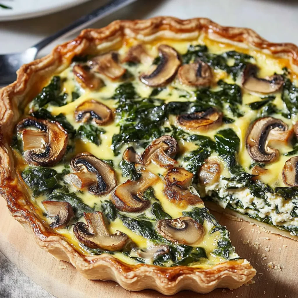 Spinach and Mushroom Quiche