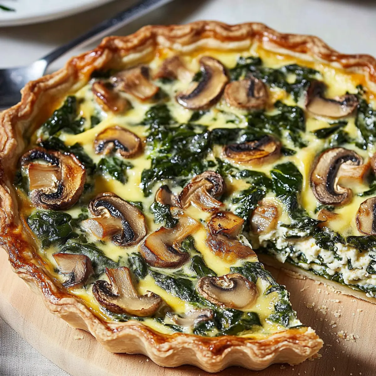 Spinach and Mushroom Quiche